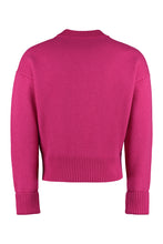 Load image into Gallery viewer, Merino wool cardigan with contrast buttons
