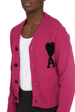 Load image into Gallery viewer, Merino wool cardigan with contrast buttons
