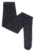 Load image into Gallery viewer, Moonogram-Flocked motif mesh tights
