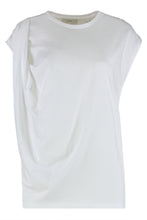 Load image into Gallery viewer, Draped and relaxed top in Pima cotton blend
