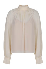 Load image into Gallery viewer, Crepe blouse with draping
