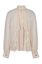 Load image into Gallery viewer, Crepe blouse with draping
