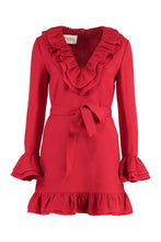 Load image into Gallery viewer, Ruffled crepe mini dress
