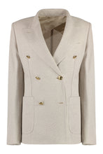 Load image into Gallery viewer, Vanadio cotton double-breasted blazer
