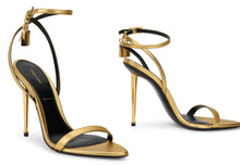 Load image into Gallery viewer, High-heeled sandals in metal
