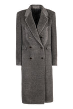 Load image into Gallery viewer, Wool blend double-breasted coat
