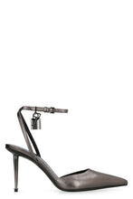 Load image into Gallery viewer, Padlock leather slingback pumps
