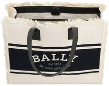 Load image into Gallery viewer, Crystaliaew canvas and leather shopping bag
