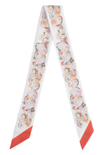 Load image into Gallery viewer, Paisleyna in silk with logo and paisley floral pattern

