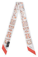 Load image into Gallery viewer, Paisleyna in silk with logo and paisley floral pattern
