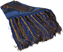 Load image into Gallery viewer, Silk scarf with paisley print and fringes
