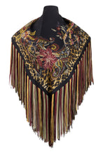 Load image into Gallery viewer, Silk shawl with fringes
