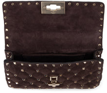 Load image into Gallery viewer, Rockstud Spike small handbag in suede
