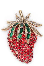 Load image into Gallery viewer, Brooch with decorative crystals
