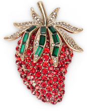 Load image into Gallery viewer, Brooch with decorative crystals
