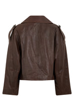 Load image into Gallery viewer, Short leather jacket
