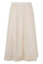 Load image into Gallery viewer, Linen skirt with lace details

