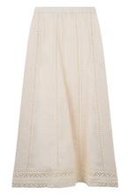 Load image into Gallery viewer, Linen skirt with lace details
