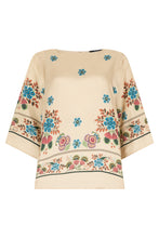 Load image into Gallery viewer, Silk Blouse with floral print
