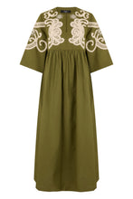 Load image into Gallery viewer, Long dress with embroidered details

