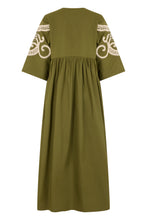 Load image into Gallery viewer, Long dress with embroidered details
