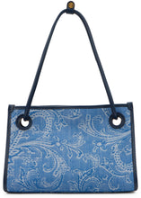 Load image into Gallery viewer, Medium shopper bag Eyes in denim jacquard
