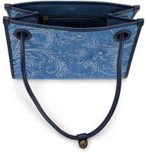 Load image into Gallery viewer, Medium shopper bag Eyes in denim jacquard
