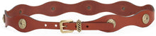 Load image into Gallery viewer, Leather belt with jewel studs
