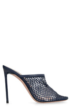 Load image into Gallery viewer, Crystal Fishnet leather mules
