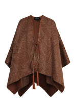 Load image into Gallery viewer, Wool and cashmere jacquard cloak
