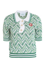 Load image into Gallery viewer, Jacquard knit polo shirt
