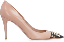 Load image into Gallery viewer, Valentino Garavani - Rockstud Alcove leather pointy-toe pumps
