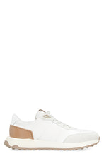Load image into Gallery viewer, Leather and fabric low-top sneakers
