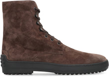 Load image into Gallery viewer, Lace-up suede ankle boots
