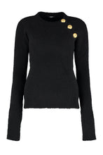 Load image into Gallery viewer, Wool-cashmere blend crew-neck sweater
