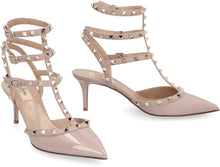 Load image into Gallery viewer, Valentino Garavani - Rockstud Patent leather slingback pumps
