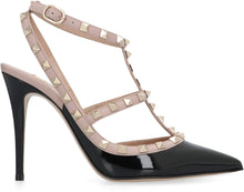 Load image into Gallery viewer, Valentino Garavani - Rockstud Patent leather slingback pumps
