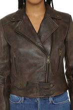 Load image into Gallery viewer, Sensibile leather biker jacket
