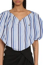 Load image into Gallery viewer, Heart Striped cotton blouse
