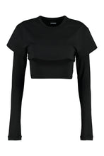 Load image into Gallery viewer, Le Double long sleeve crop top
