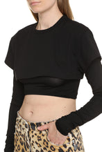 Load image into Gallery viewer, Le Double long sleeve crop top
