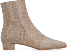 Load image into Gallery viewer, Este croco-print leather ankle boots

