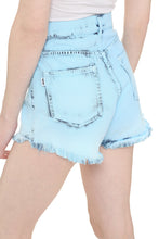 Load image into Gallery viewer, High-rise cut-off denim shorts
