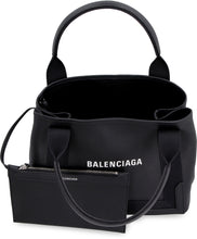 Load image into Gallery viewer, Cabas Navy leather handbag
