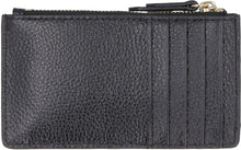 Load image into Gallery viewer, Jet Set Charm pebbled leather card holder
