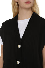 Load image into Gallery viewer, Casey ribbed sleeveless cardigan

