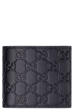 Load image into Gallery viewer, Leather wallet with GG print
