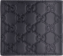 Load image into Gallery viewer, Leather wallet with GG print
