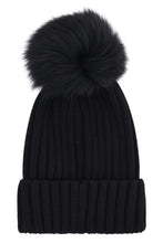 Load image into Gallery viewer, Ribbed pom-pom beanie
