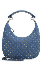 Load image into Gallery viewer, Valentino Garavani - Rockstud Spike denim hobo-bag
